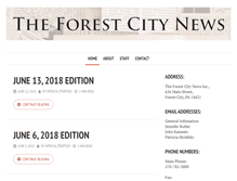 Tablet Screenshot of forestcitynews.com